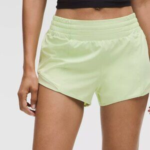 Lululemon Hotty Hot High-Rise Lined Short 2.5"- Lemongrass
